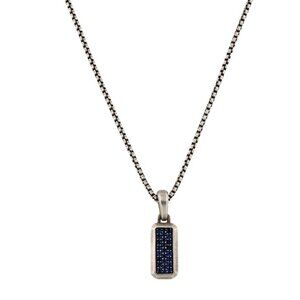 DAVID YURMAN SAPPHIRE STERLING SILVER 925 STREAMLINE PENDANT NECKLACE